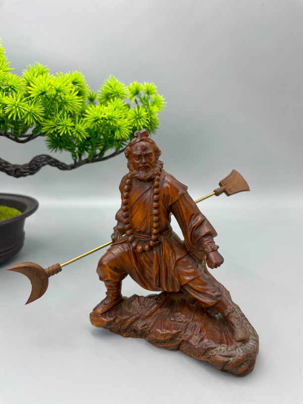 小叶黄杨木仿古工艺木雕（沙僧）沙和尚霸气复古怀旧工艺装饰品