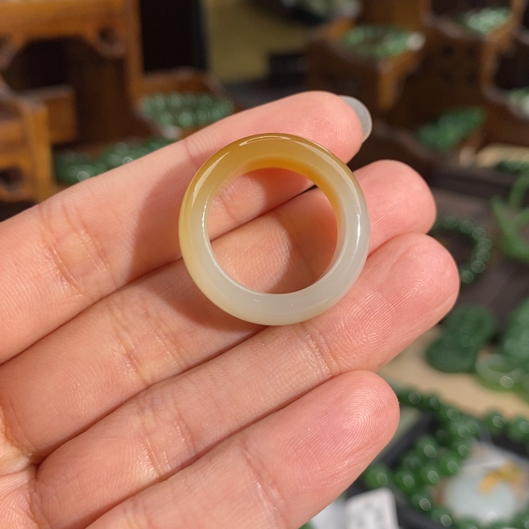 和田玉（糖玉）戒指未镶嵌19