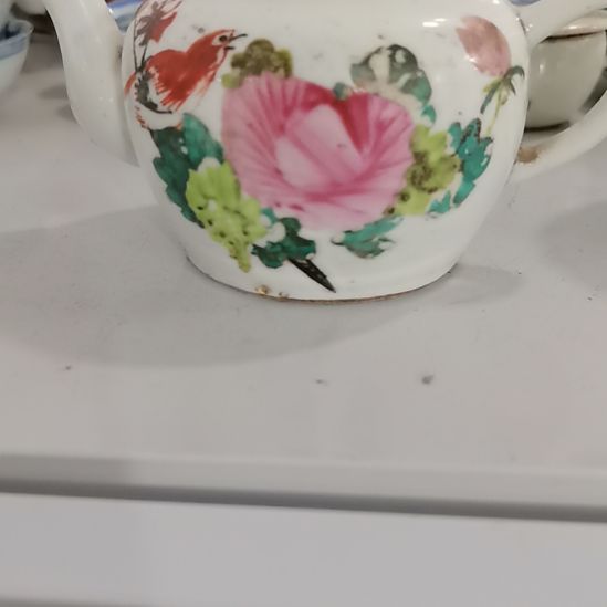 粉彩花鸟茶壶包邮