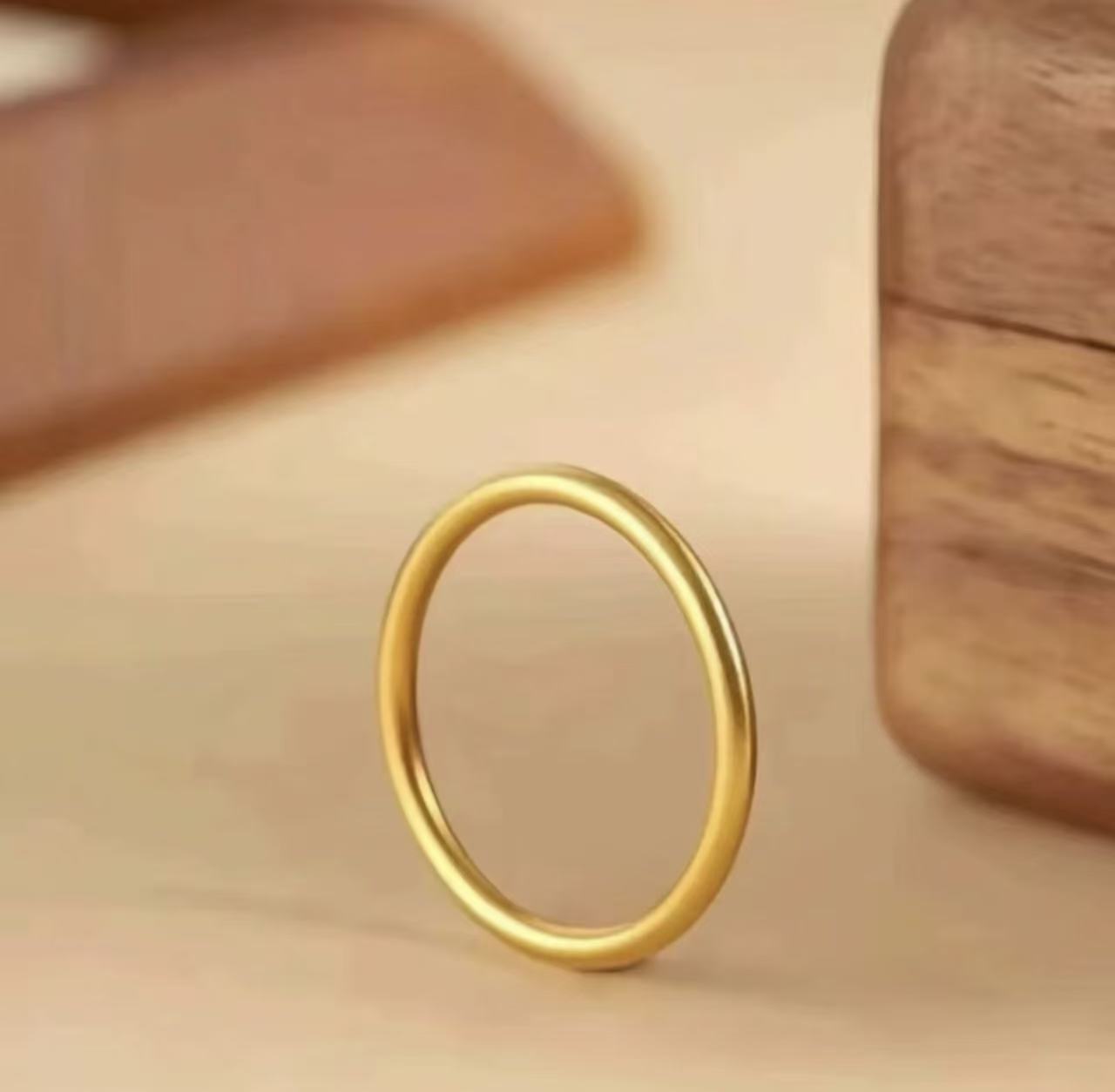 合金戒指 合金戒指 【素圈戒指】情侣时尚百搭古法经典磨砂传承光面