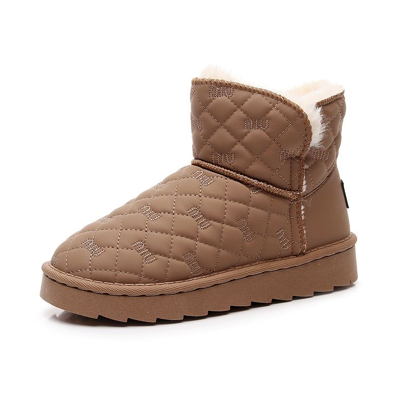 保暖棉鞋时尚防水雪地靴冬季加厚INS风时尚雪地靴秋冬加绒防滑
