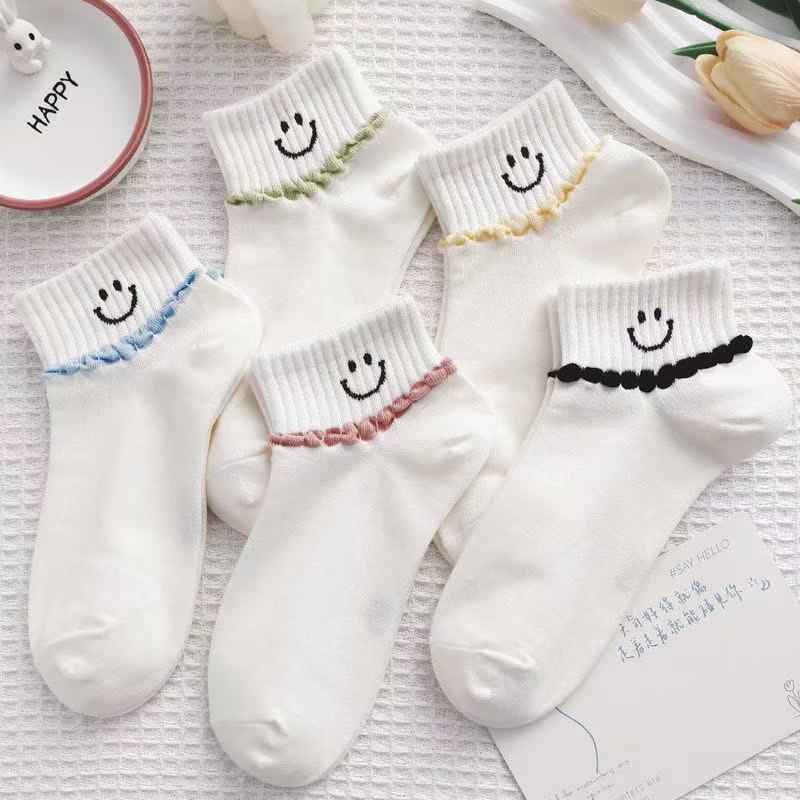 儿童袜子男女夏季薄款休闲短筒袜ins潮字母浅口透气女士船袜透气