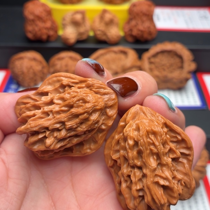 把件文玩核桃盘山小鸟