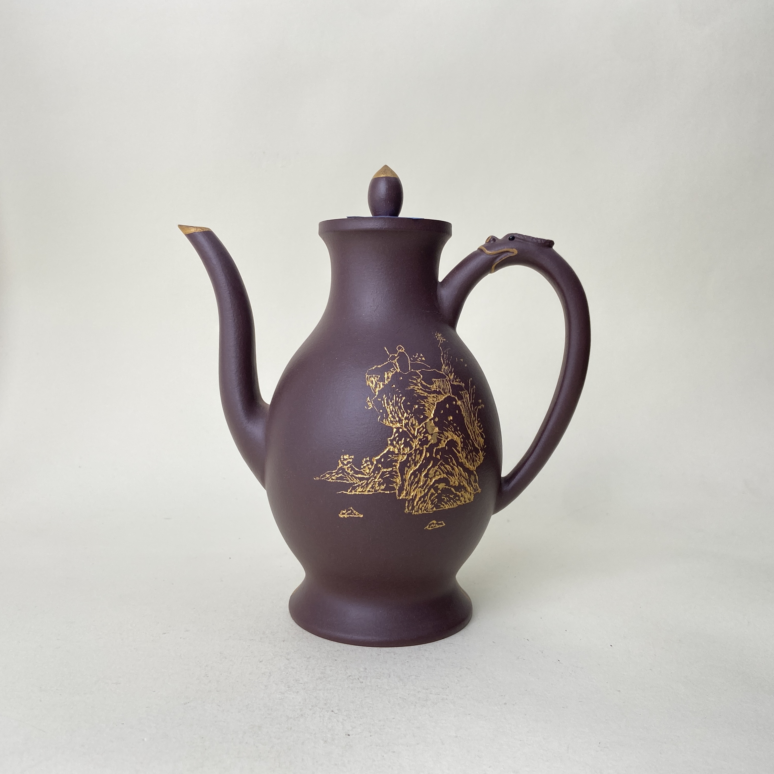 宜兴手工紫砂陶 鲍宜明茶壶GS3633-6