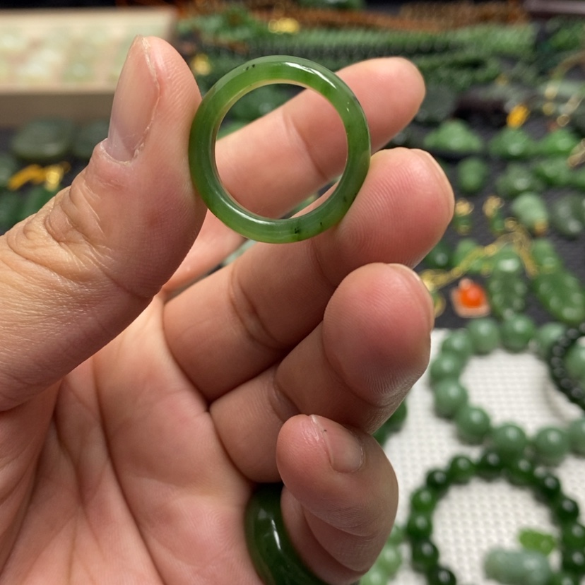 【闪购商品】和田玉（碧玉）戒指未镶嵌