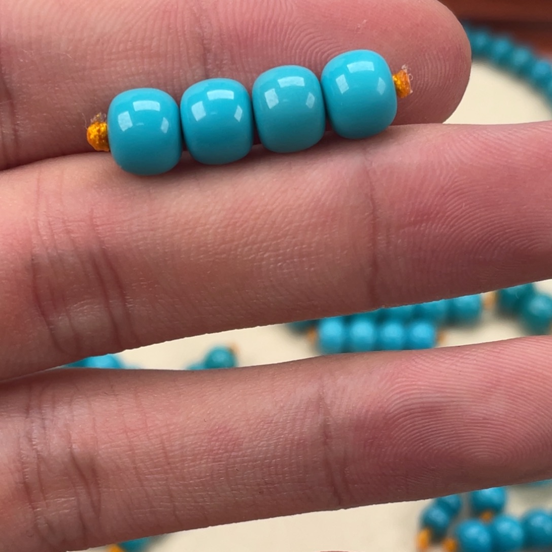 绿松石合金挂件7.5老形珠