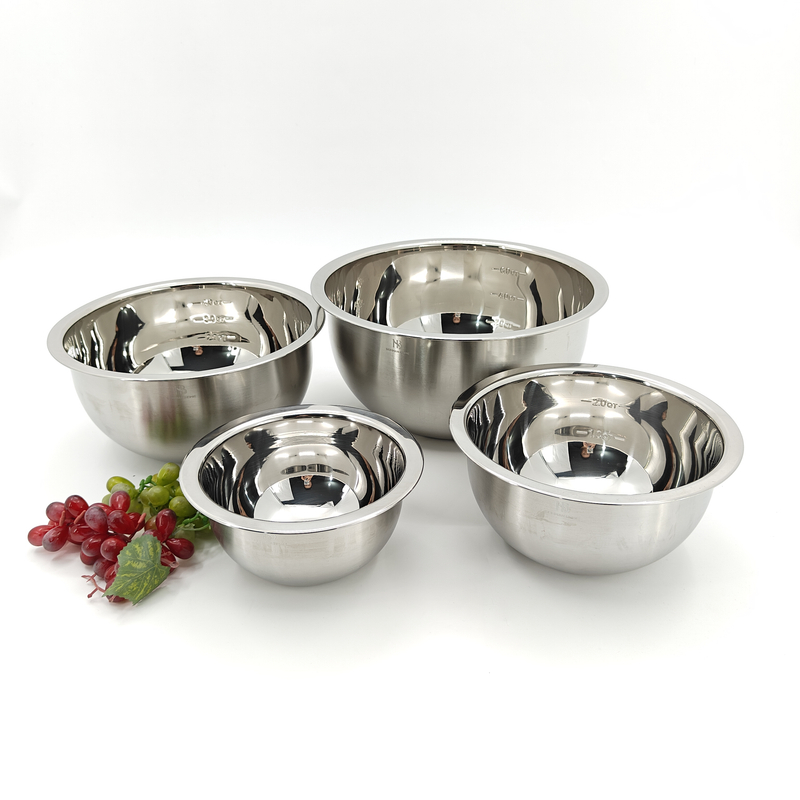 bormanhome骑士盆白钢底沙拉盆/多功能料理盆/18/10材质