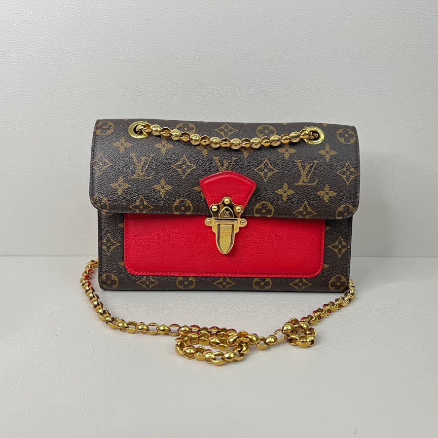 95新 LouisVuitton/路易威登  lv红色维多利亚斜挎包5970