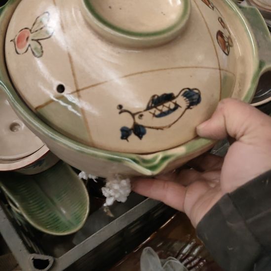 陶瓷粗瓷砂锅一支