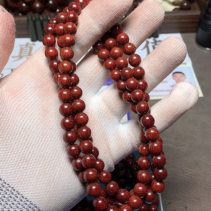 手串/手链小叶紫檀08 108 颗 顶泥