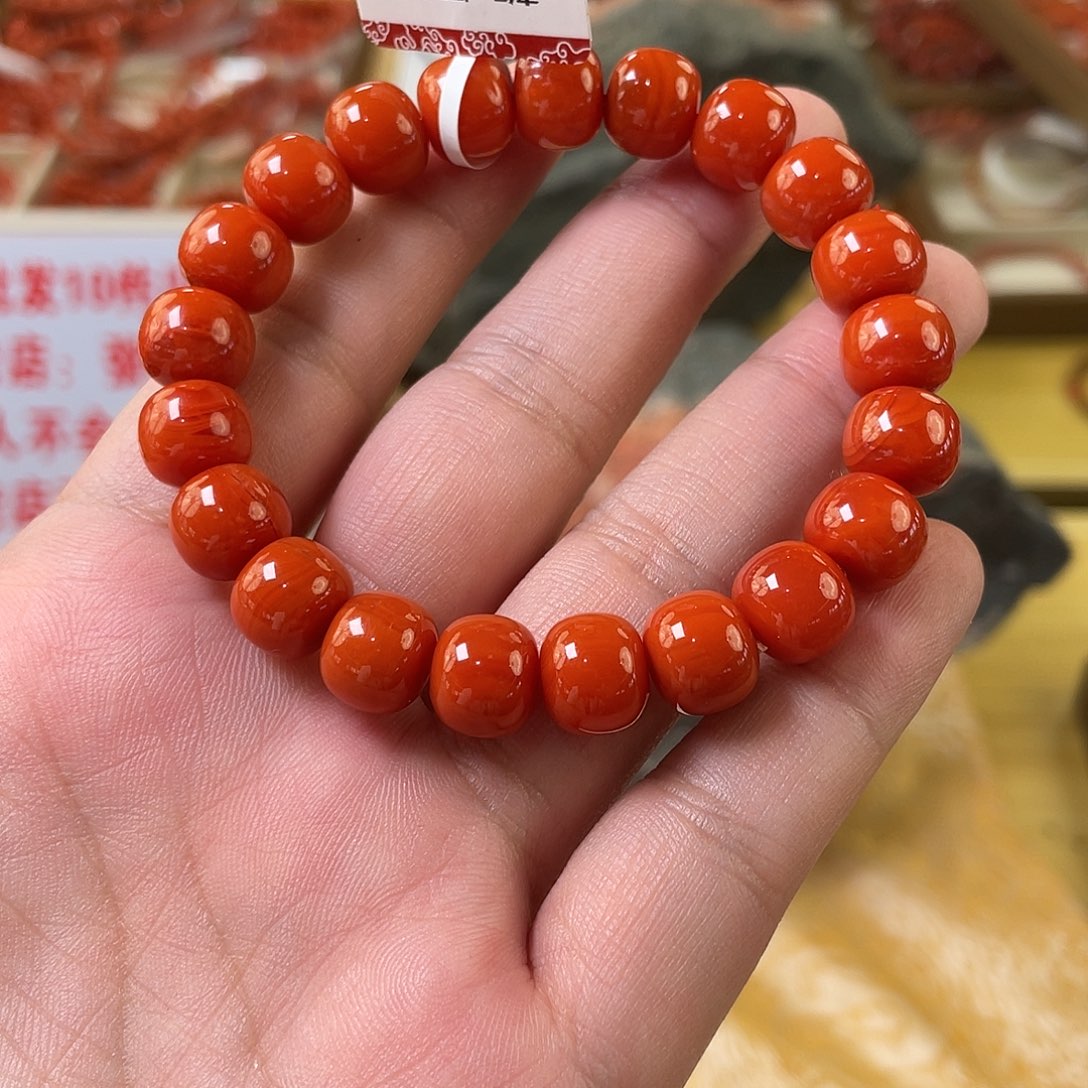 南红玛瑙未镶嵌手链10+