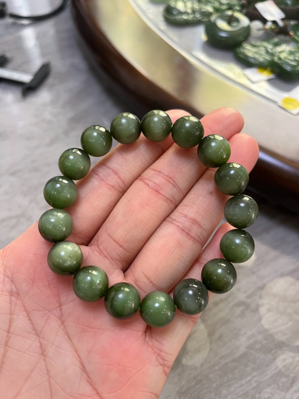 天然和田碧玉手链