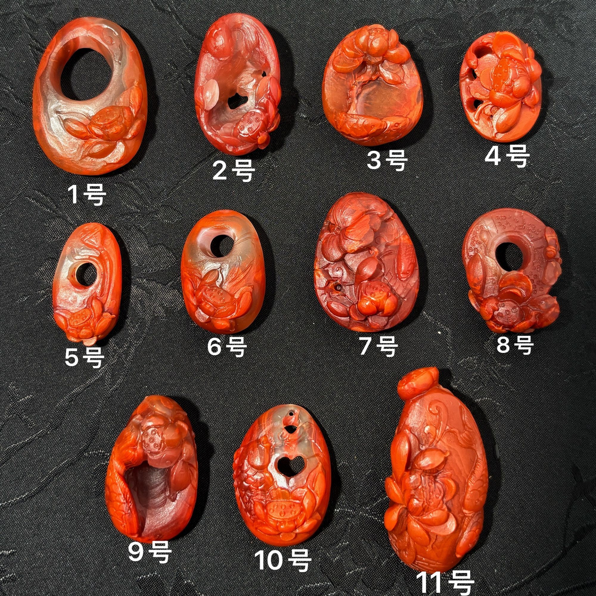 【孤品南红雕刻14】南红雕刻件吊坠.多样性发货（带扣头发货）