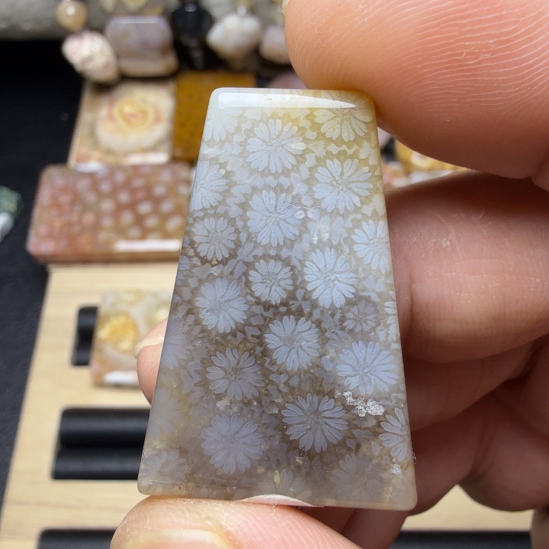 硅化玉未镶嵌天然色有机玉石保真色