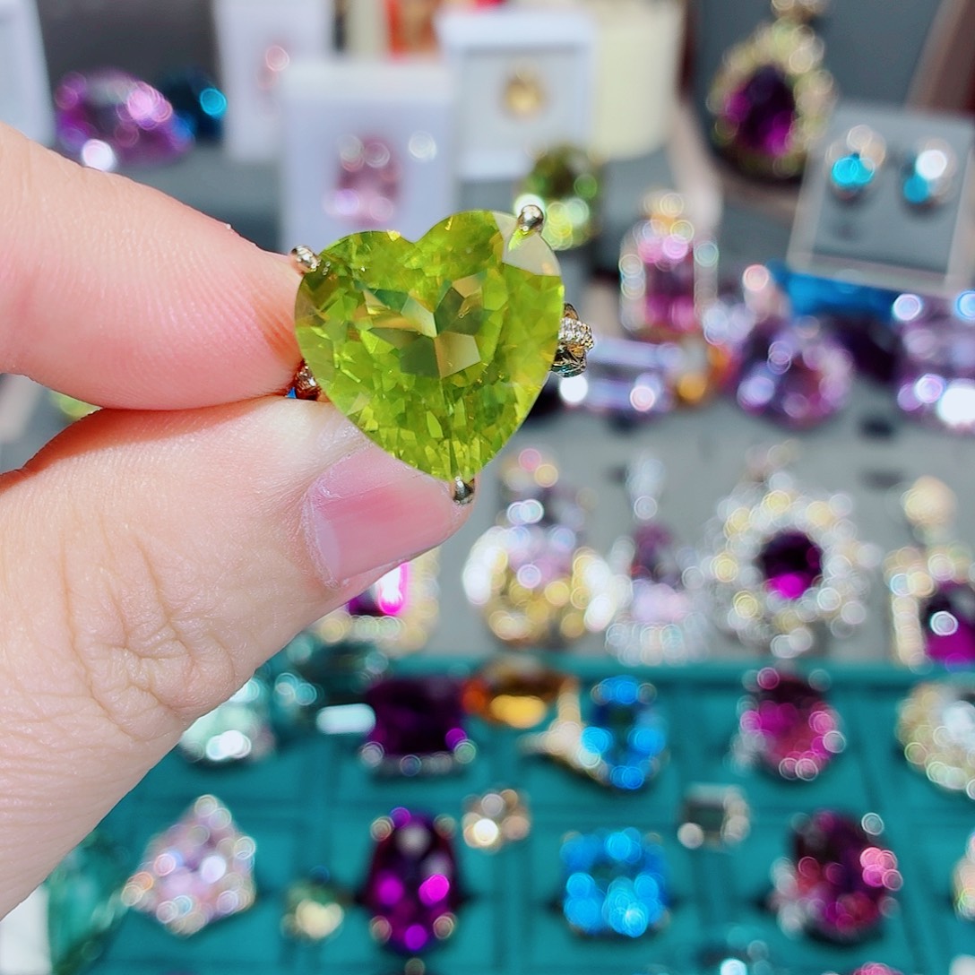 水晶戒指银S925镶嵌