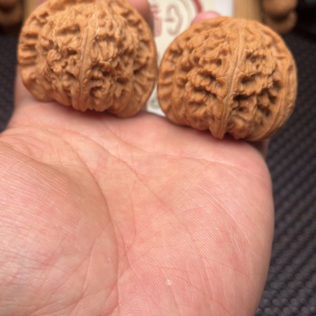 吊坠文玩核桃白狮子46全品