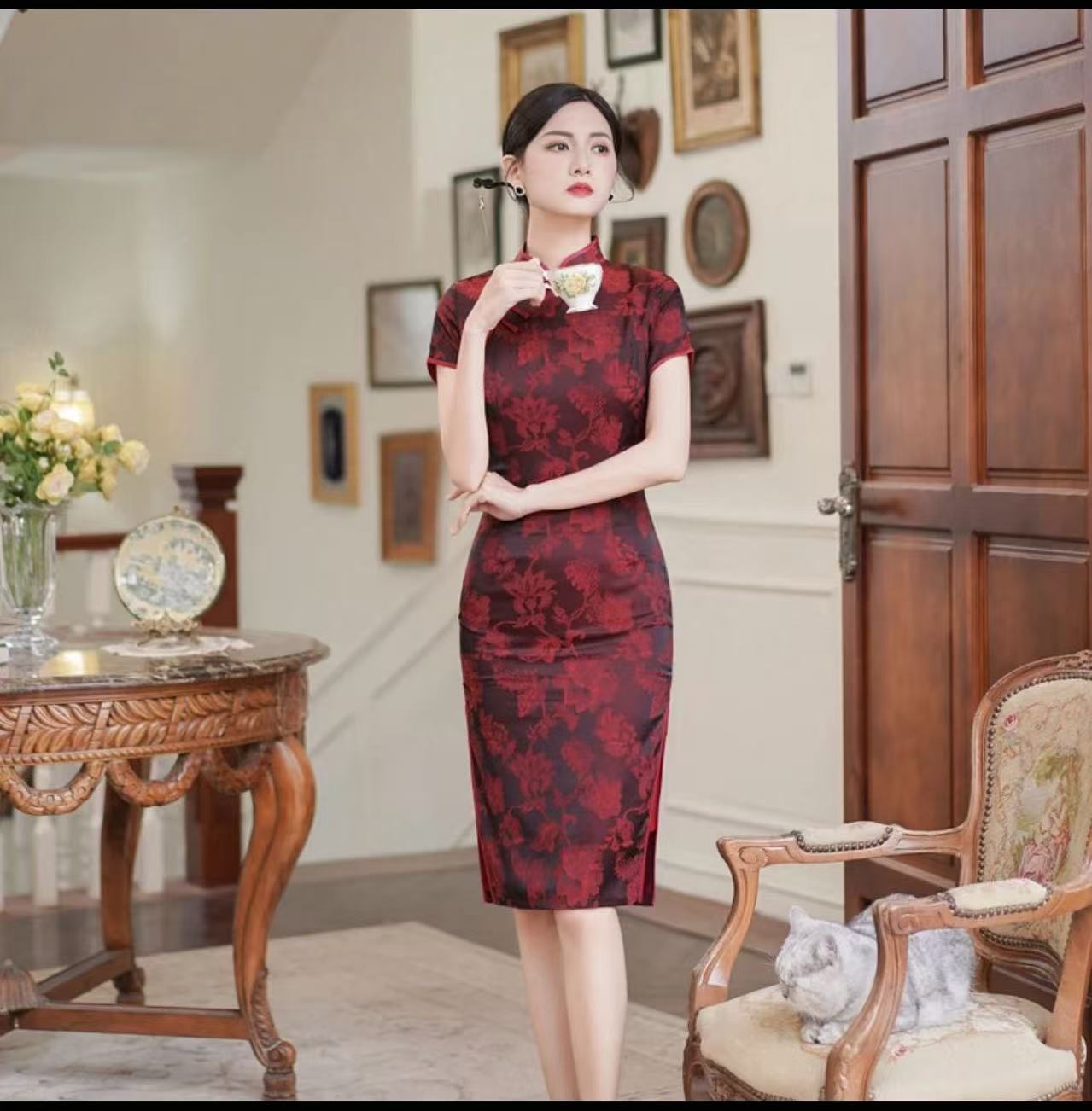 【喜莱舫】高端原创苏派手工旗袍  22298-T