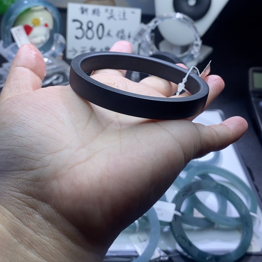定制翡翠未镶嵌成品买断钢琴黑磨砂