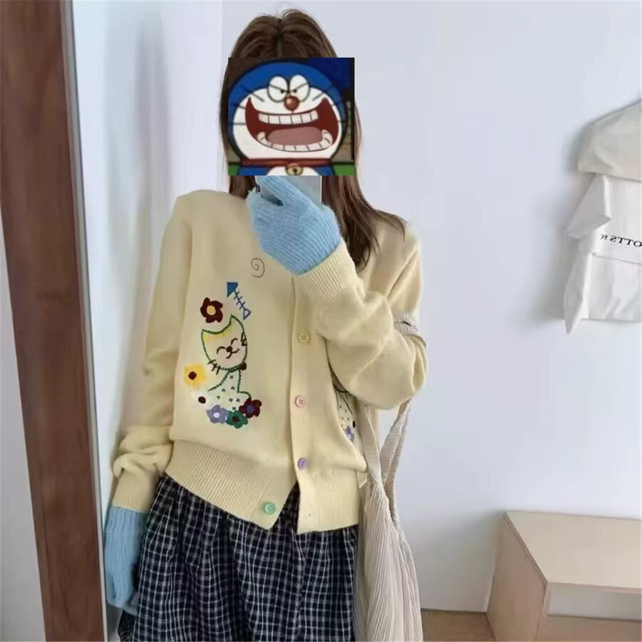 刺绣猫猫毛衣DDD