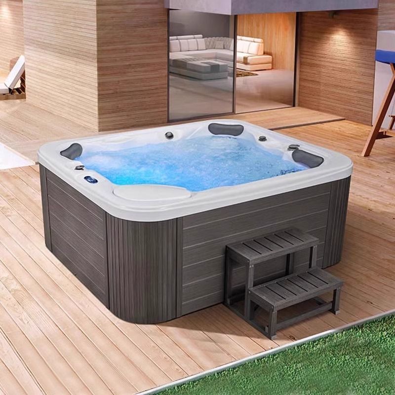 户外智能冲浪按摩SPA浴缸别墅加热恒温温泉多人浴池水疗泡池