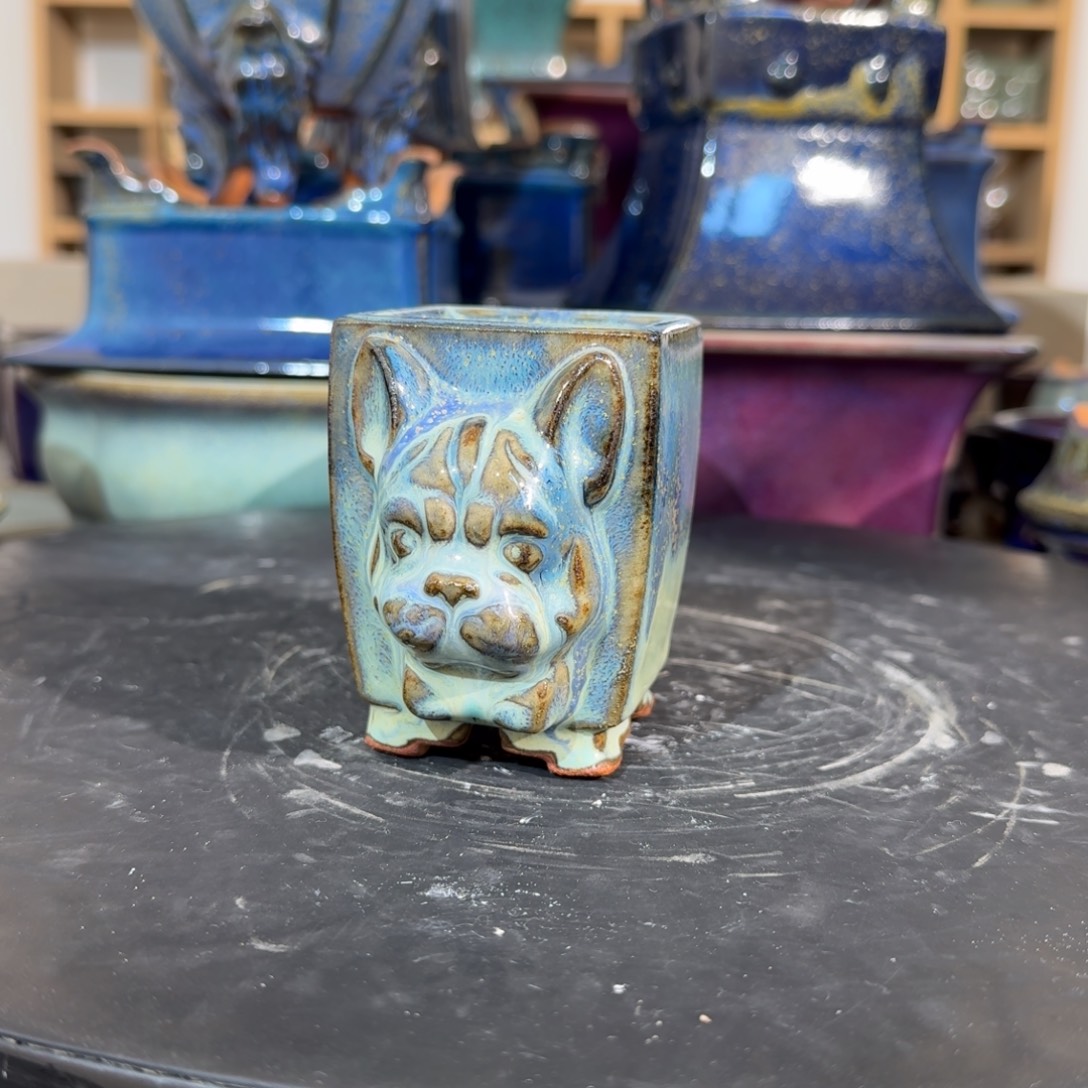 水***珑摆件陶觉象钧创盆景艺术