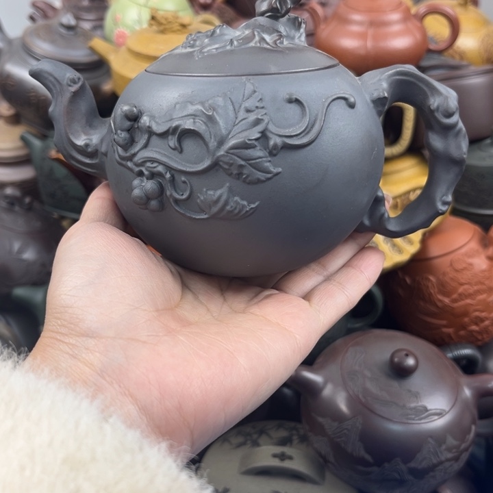 茶壶紫砂盖子不一样尾巴没了