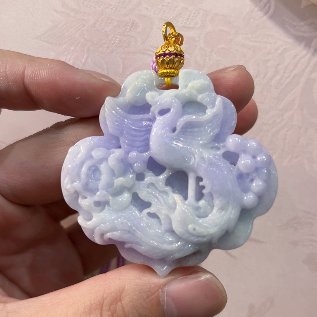 翡翠合金吊坠(赠链)代编织