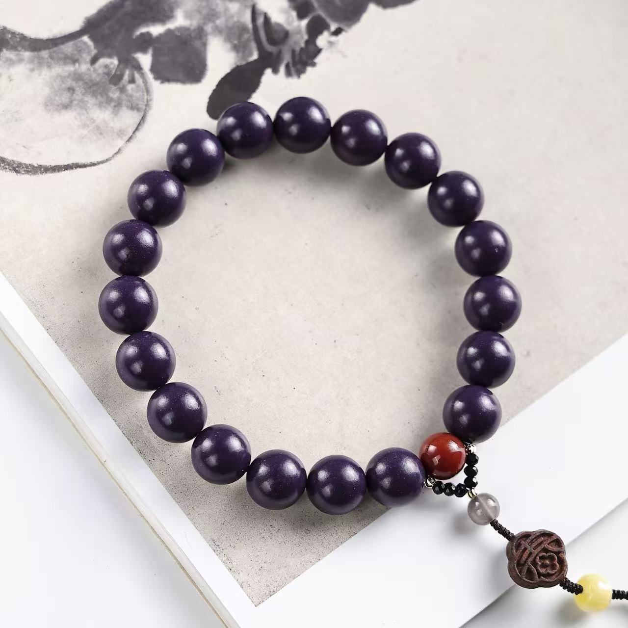 紫气东来15mm手持HX0323天然草本 古法炮制泥塑