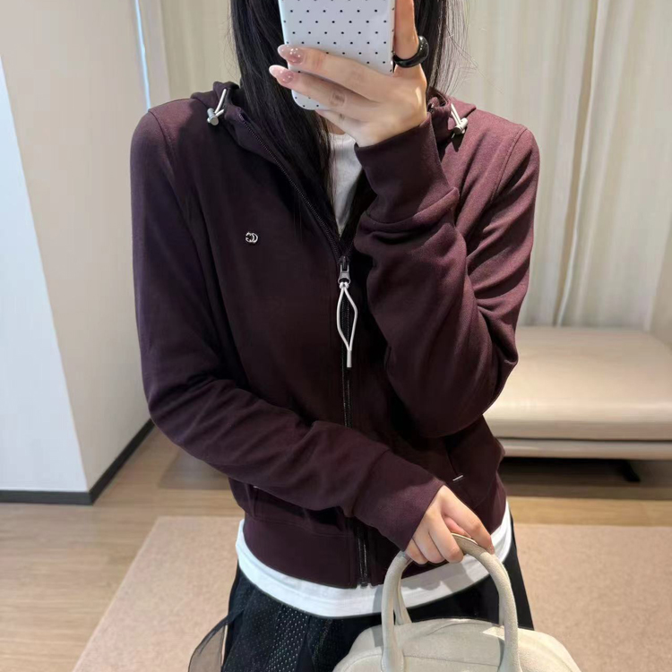 sommy正品289连帽卫衣女2025秋款韩版显瘦修身简约设计感上衣外套