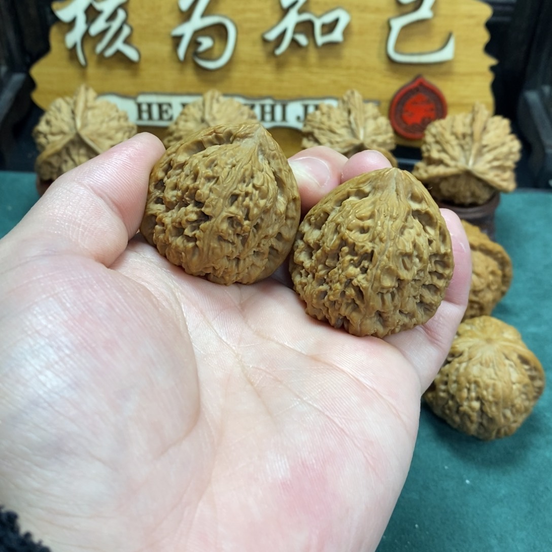 文玩核桃把件南将石37全品全家福