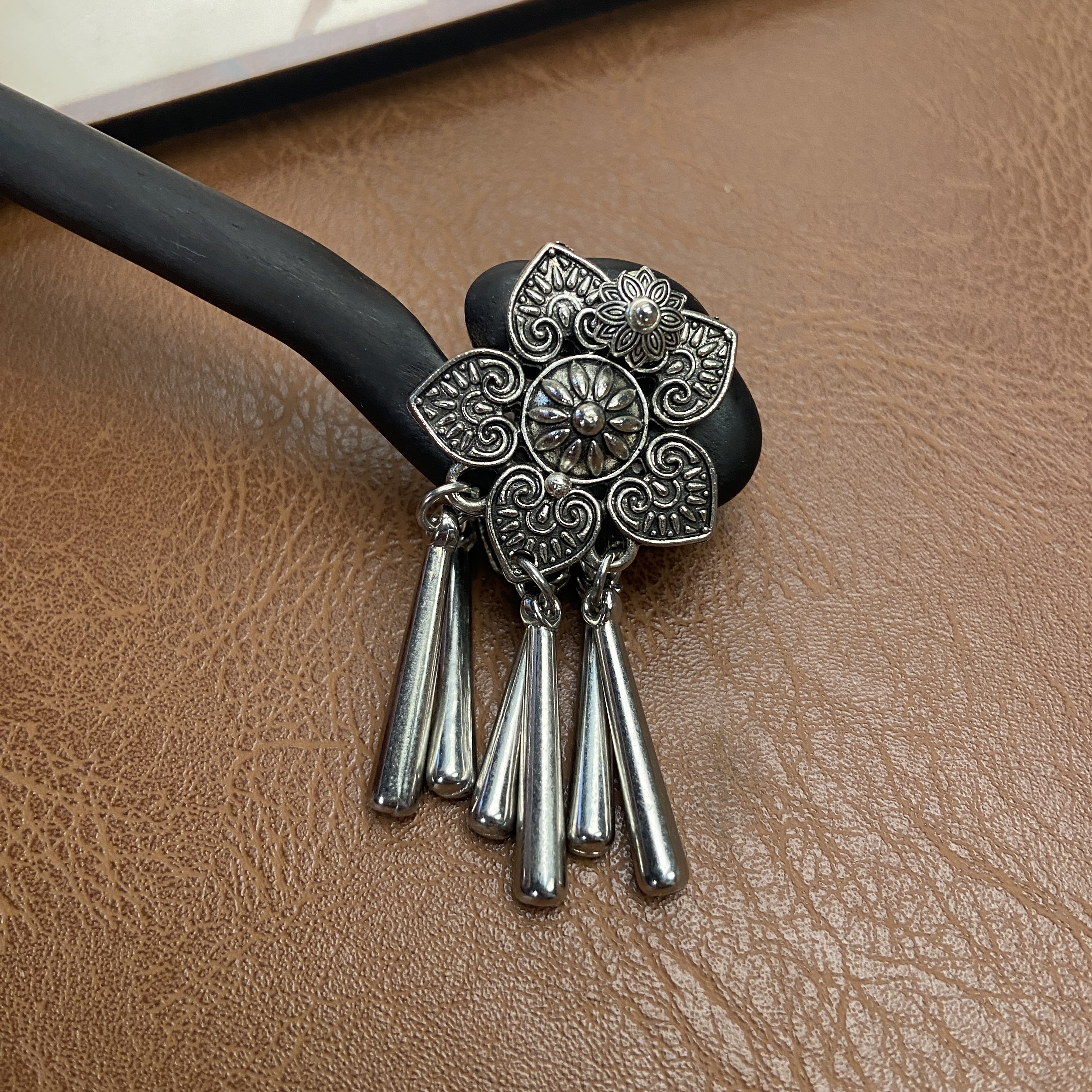 18CM 单釵楚瑶五心花发簪