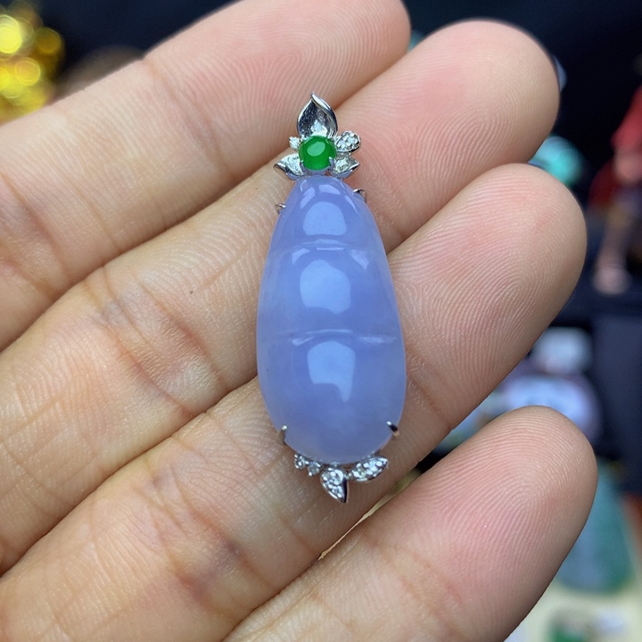 翡翠手链18K金镶嵌翡翠 