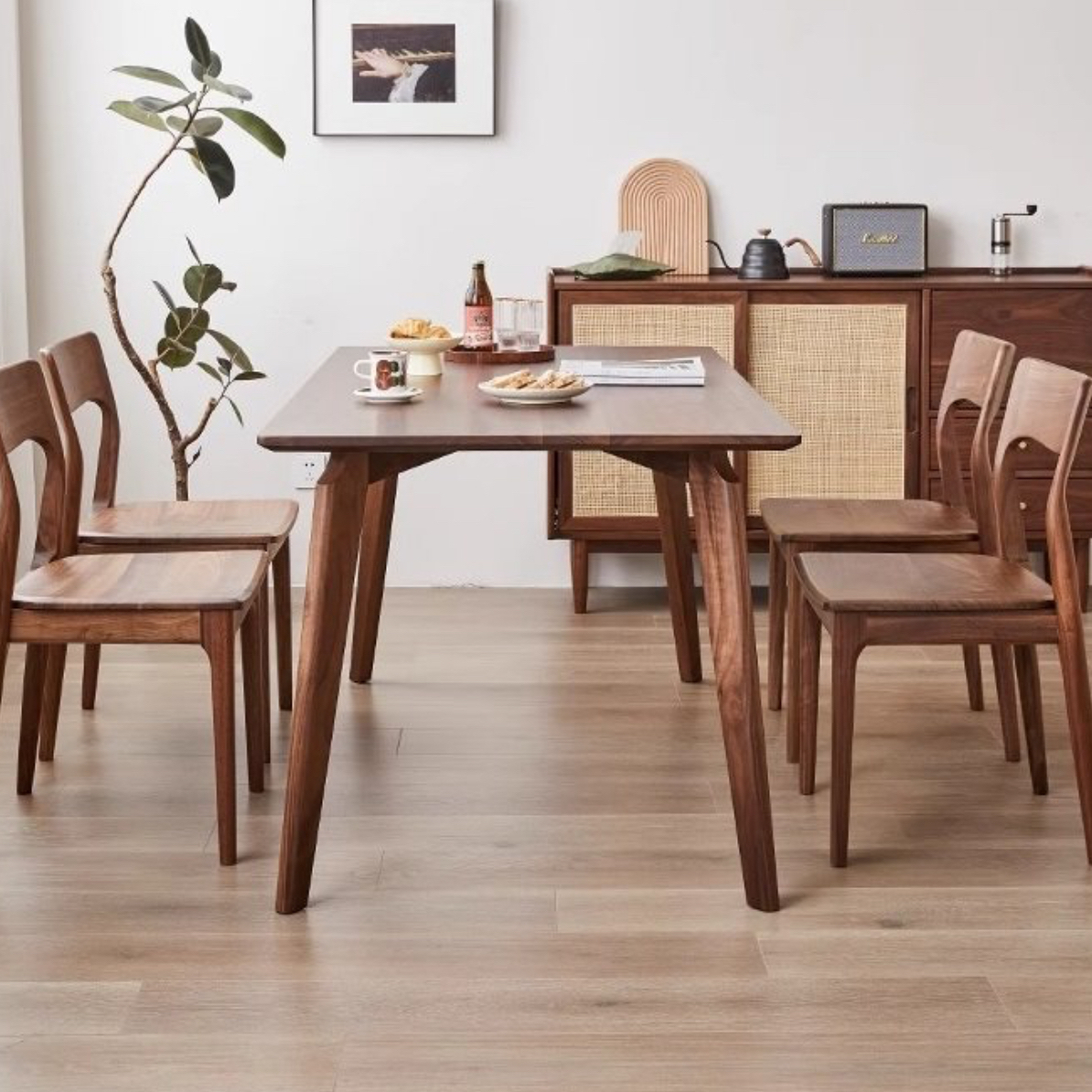 北美黑胡桃餐桌餐椅定制链接