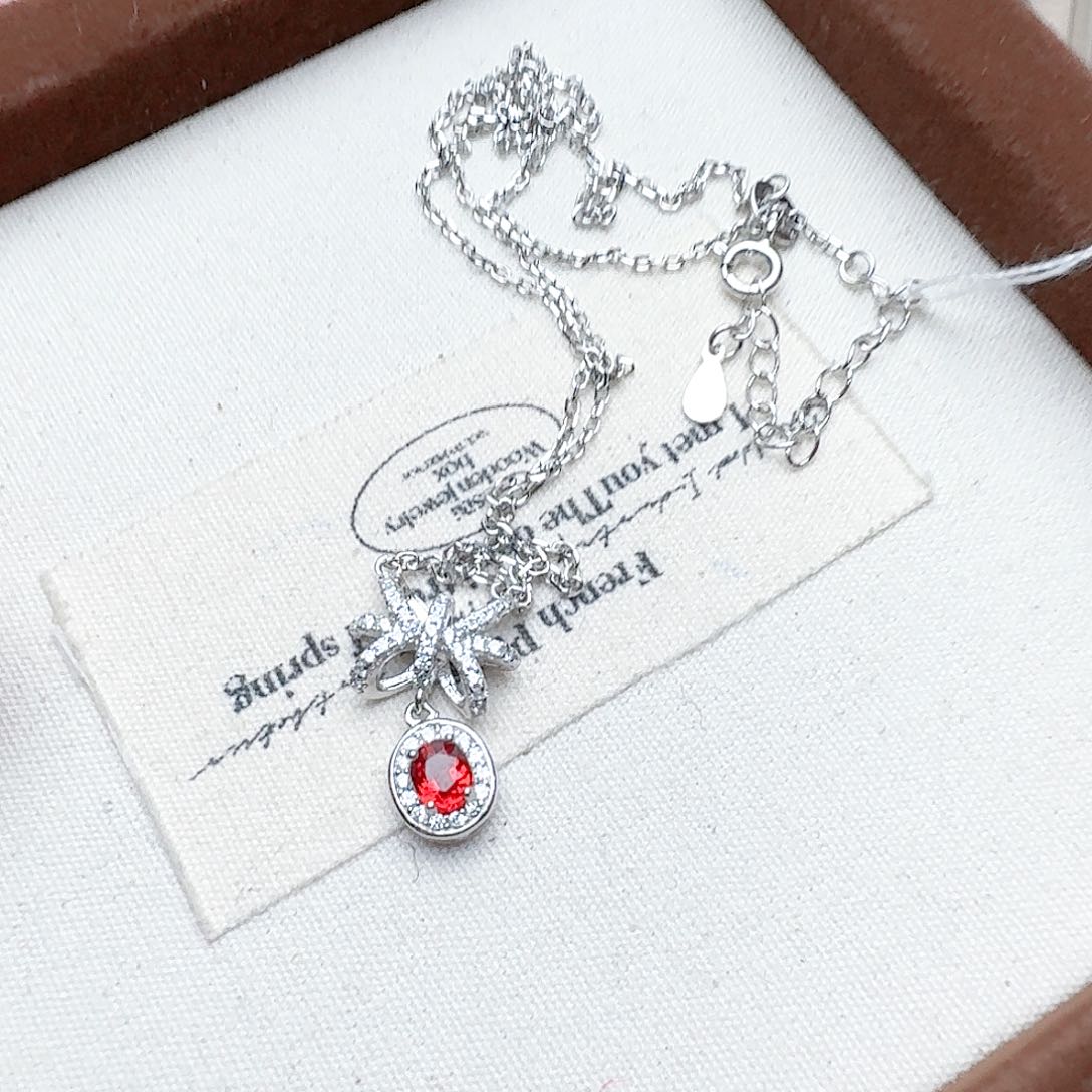 蓝宝石吊坠(不含链)银S925镶嵌