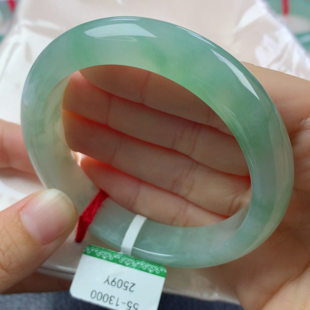 未镶嵌手镯翡翠缅甸天然翡翠A货55.5正