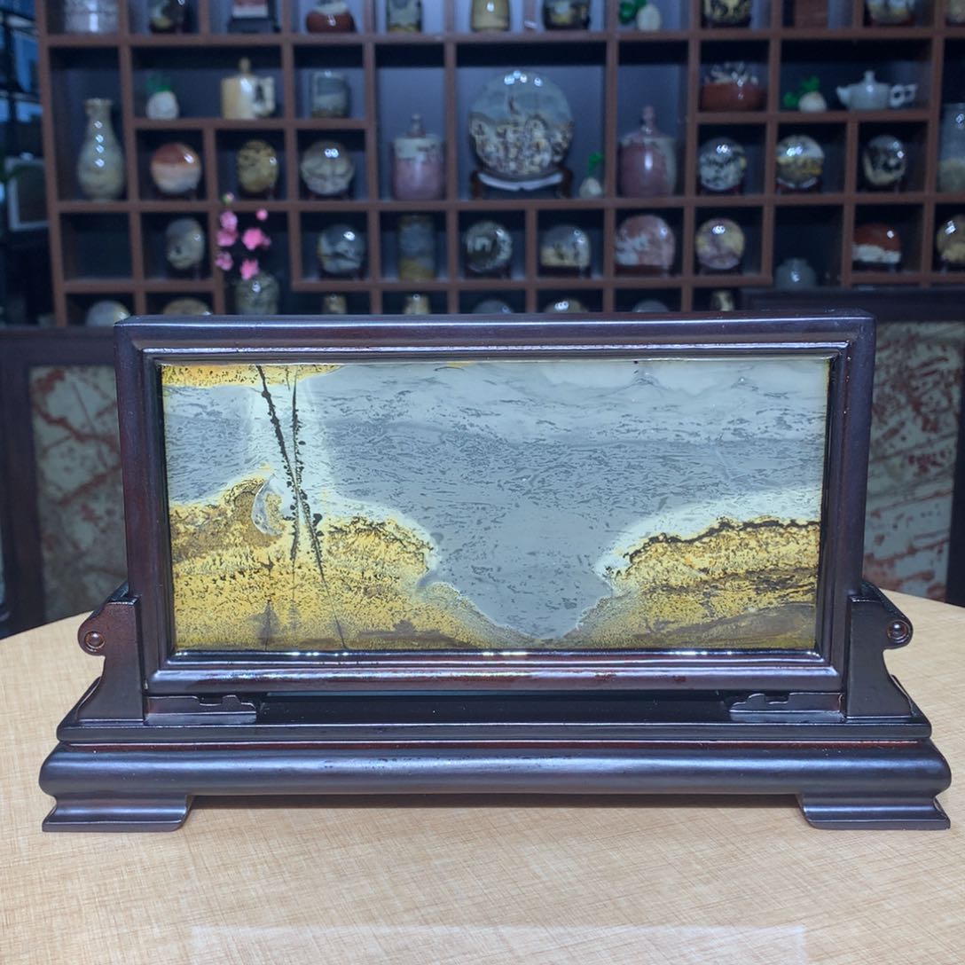 紫砂，广西国画石摆件，收藏观赏