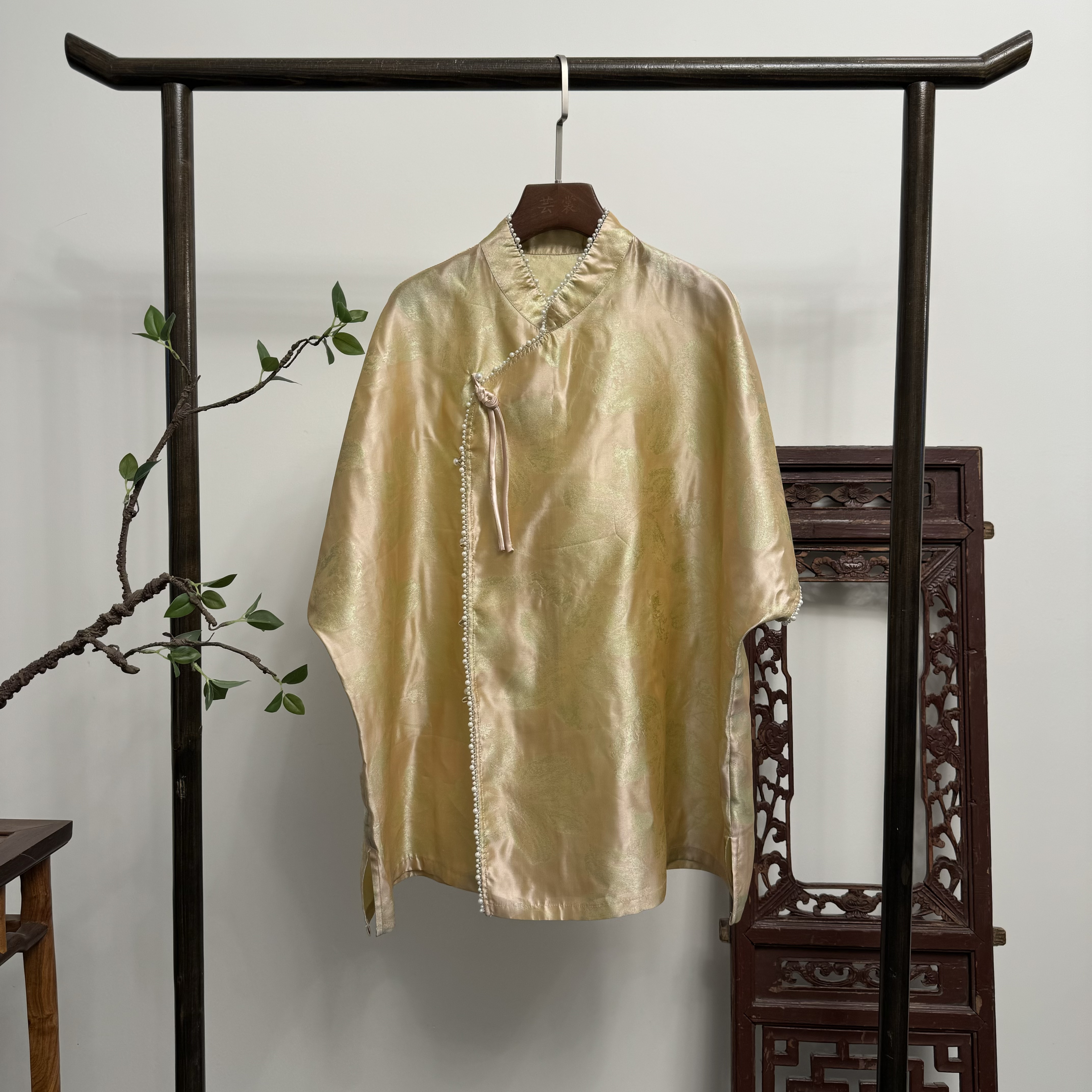 【锦安】双面异色流光绸桑蚕丝套装x70197