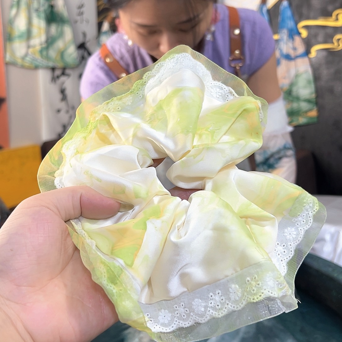 411蕾丝发圈手作