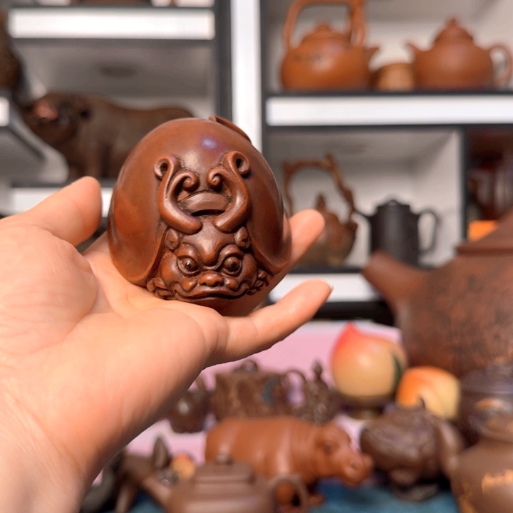 蟹***钱茶壶紫砂宜兴紫砂工艺美术