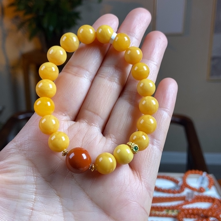 琥珀手链未镶嵌蜜蜡手串10