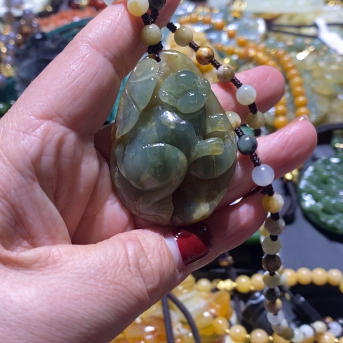 【闪购商品】岫玉毛衣链未镶嵌