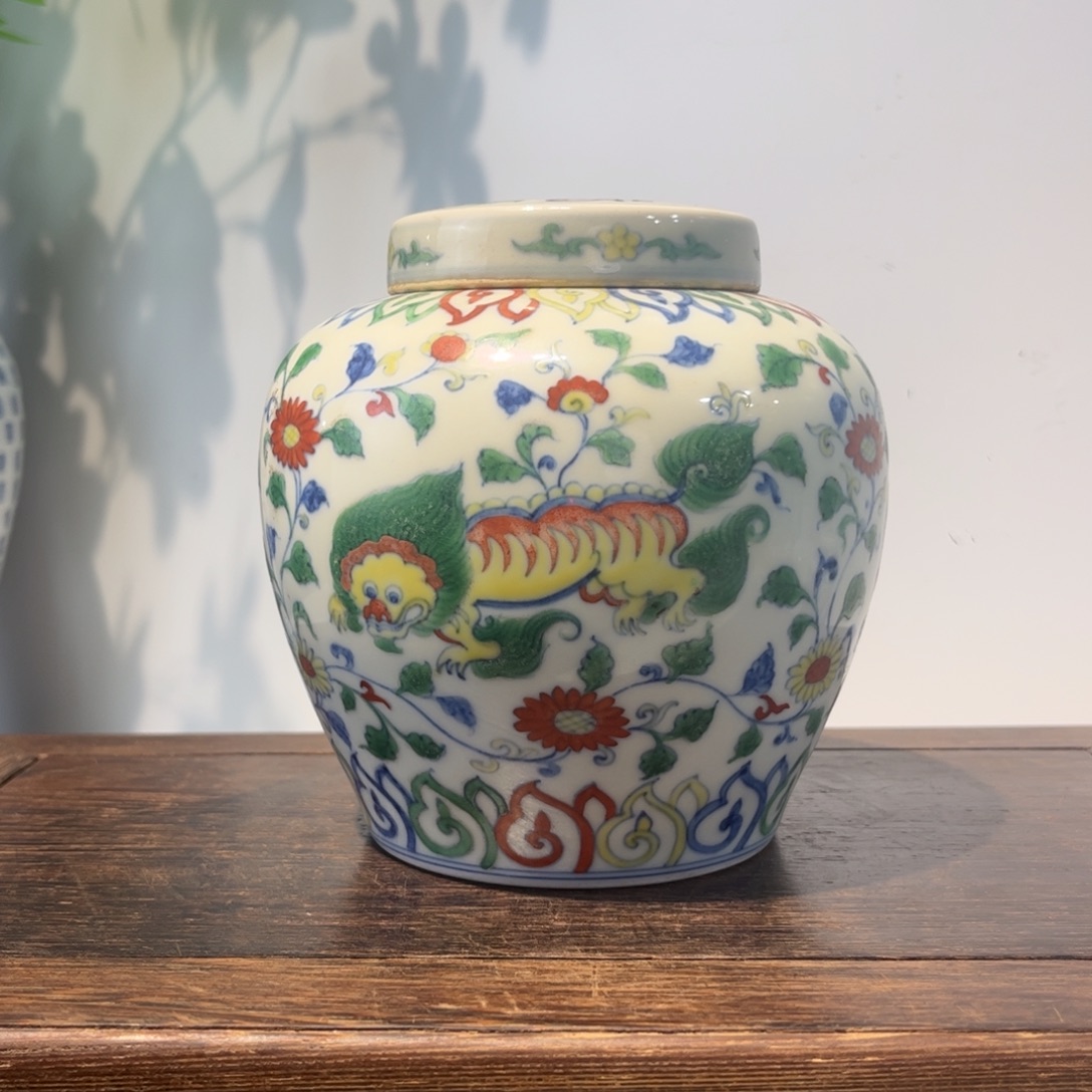 大***原摆件瓷器工艺品摆件斗彩