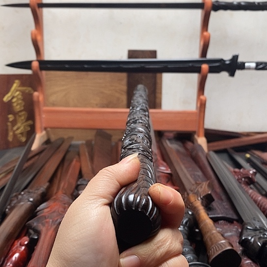 紫光檀木木80长盘龙棍