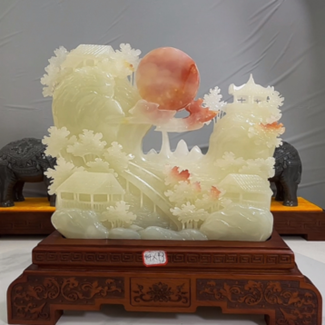 红花冰家居摆件（长44高43）乔迁送礼