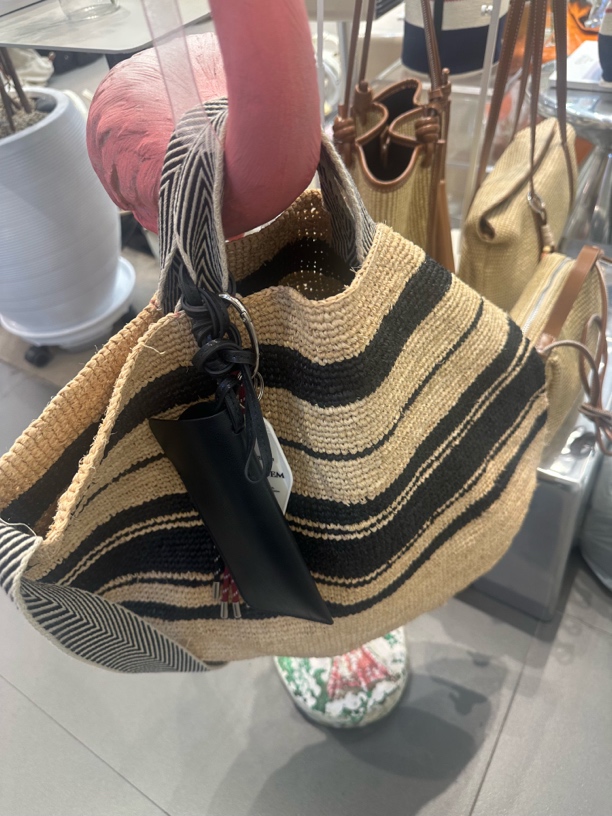 条纹托特包单肩包复古拼色小包包 No退No换b138