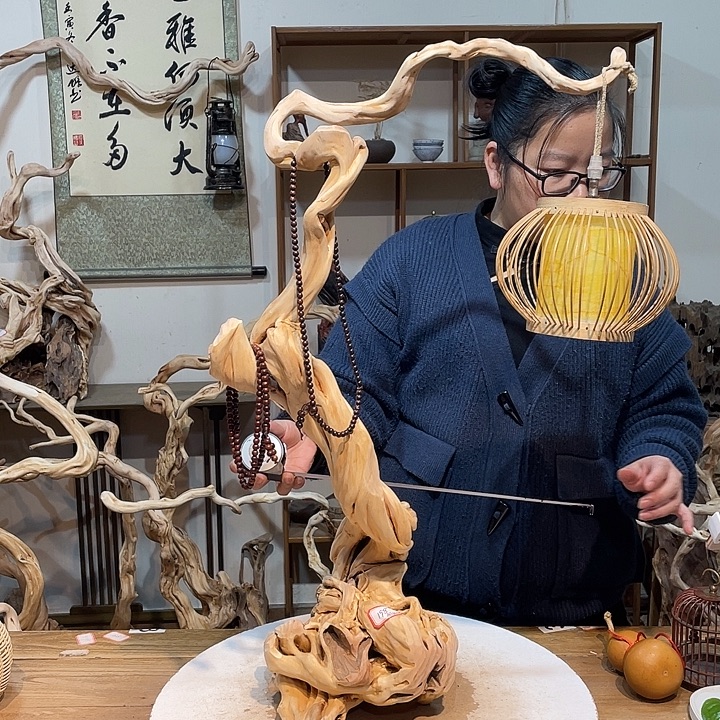 木杜鹃根根艺摆件6