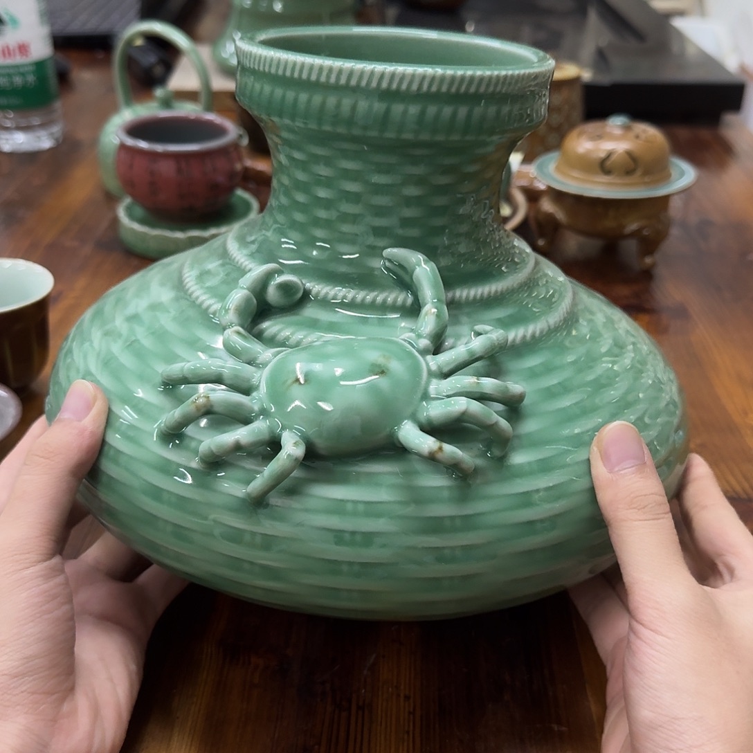 3***悟小仲青瓷茶器微瑕7010