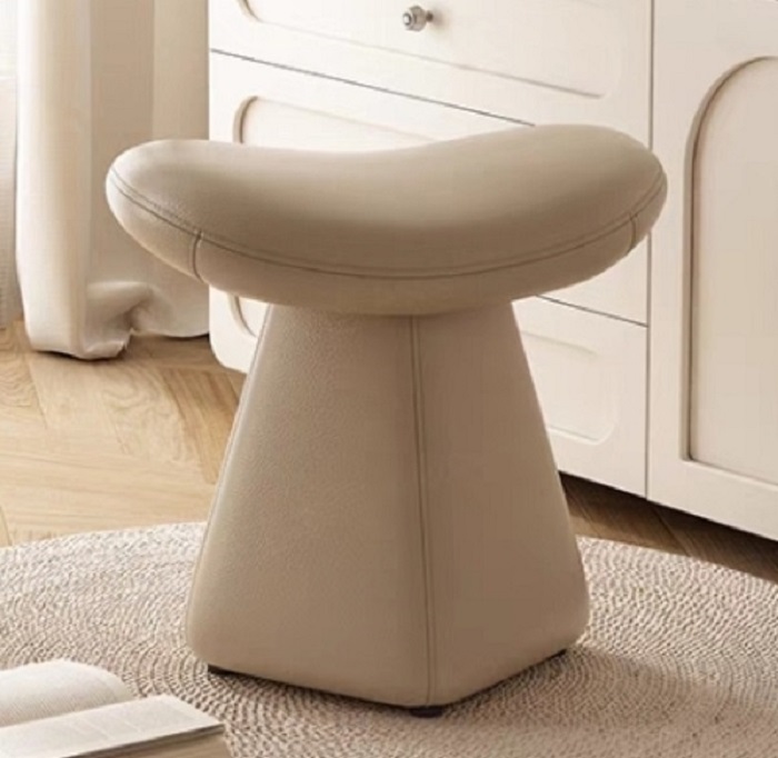 设计师皮化妆凳家用卧室意式梳妆凳入户门换鞋凳矮凳客厅茶几凳