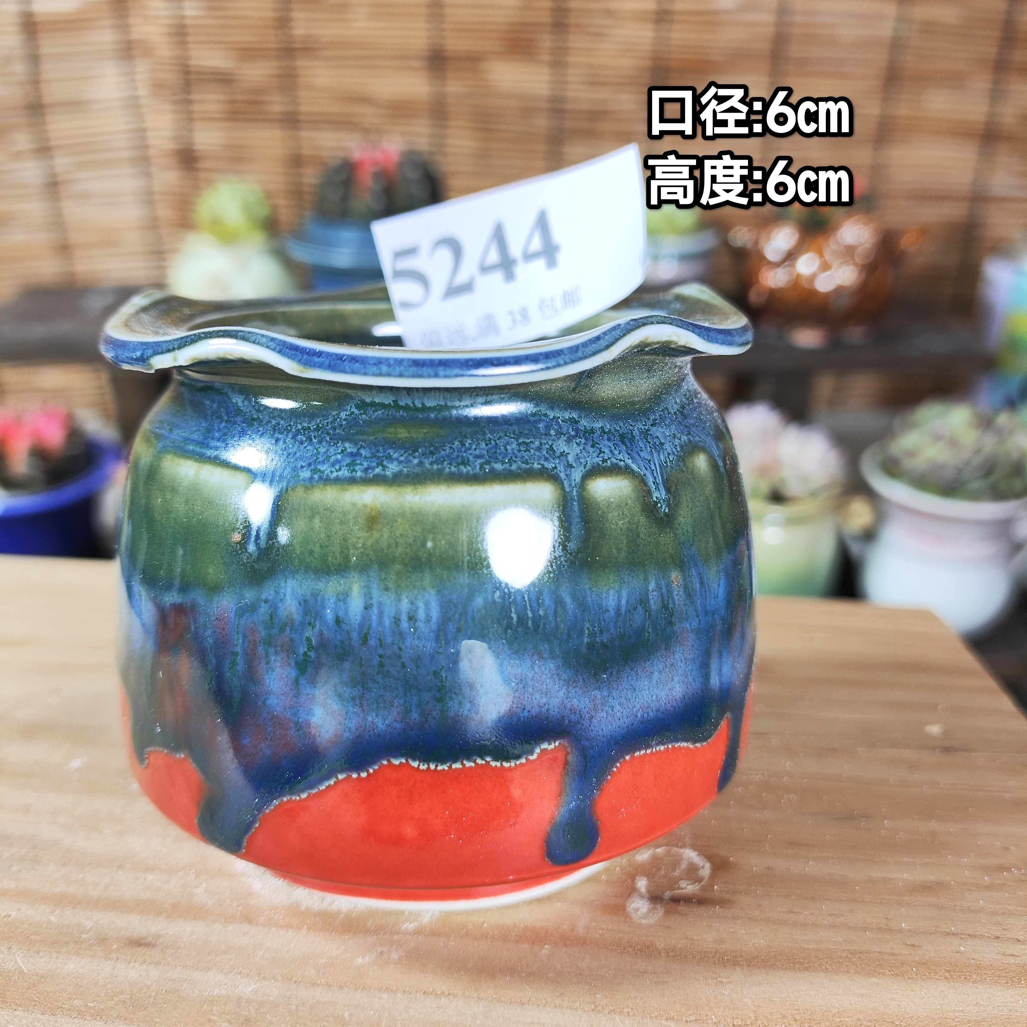 手工创意多肉花盆摆件迷你多肉花盆景德镇纯手工制做