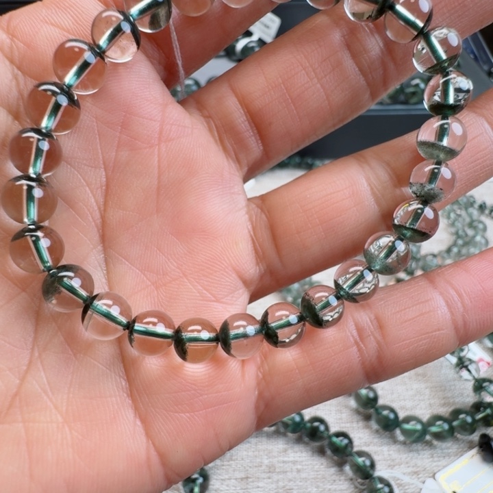 水晶手链未镶嵌馒**片天然